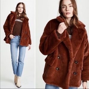 NWOT Free People Kate Faux Fur Coat Beth Dutton